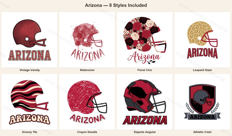 Arizona Vintage Crest Sport-Style Digital Bundle