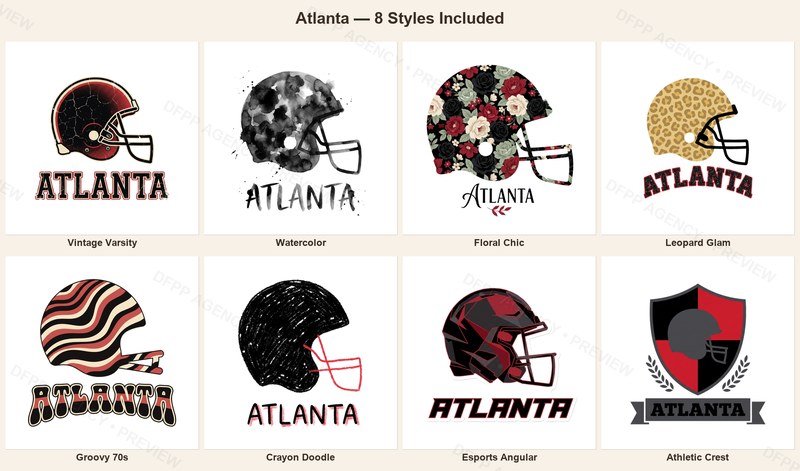 Atlanta Vintage Crest Sport-Style Digital Bundle