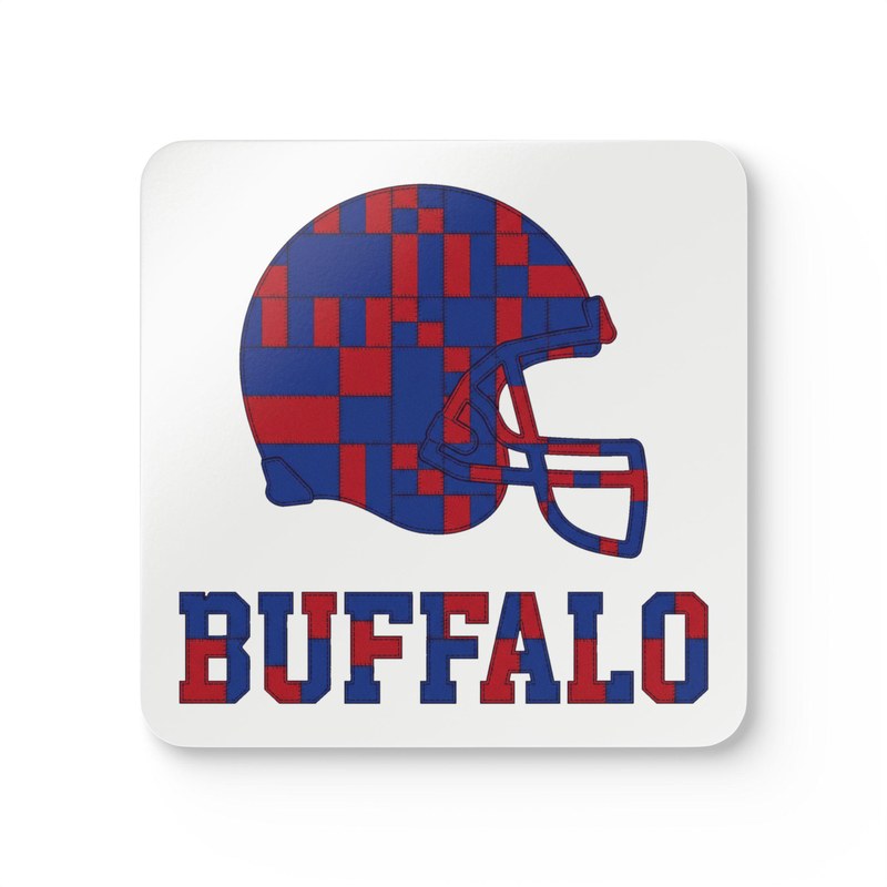 Buffalo Vintage Crest Patchwork Coaster