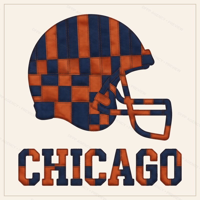 Chicago Vintage Crest Patchwork Digital Download