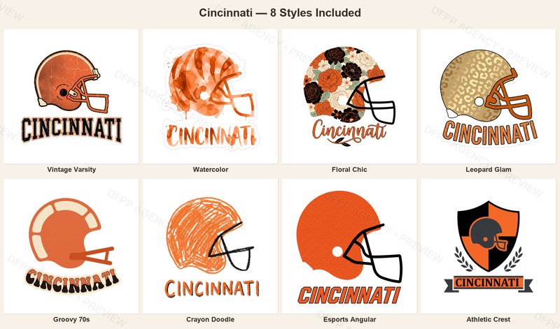 Cincinnati Vintage Crest Sport-Style Digital Bundle