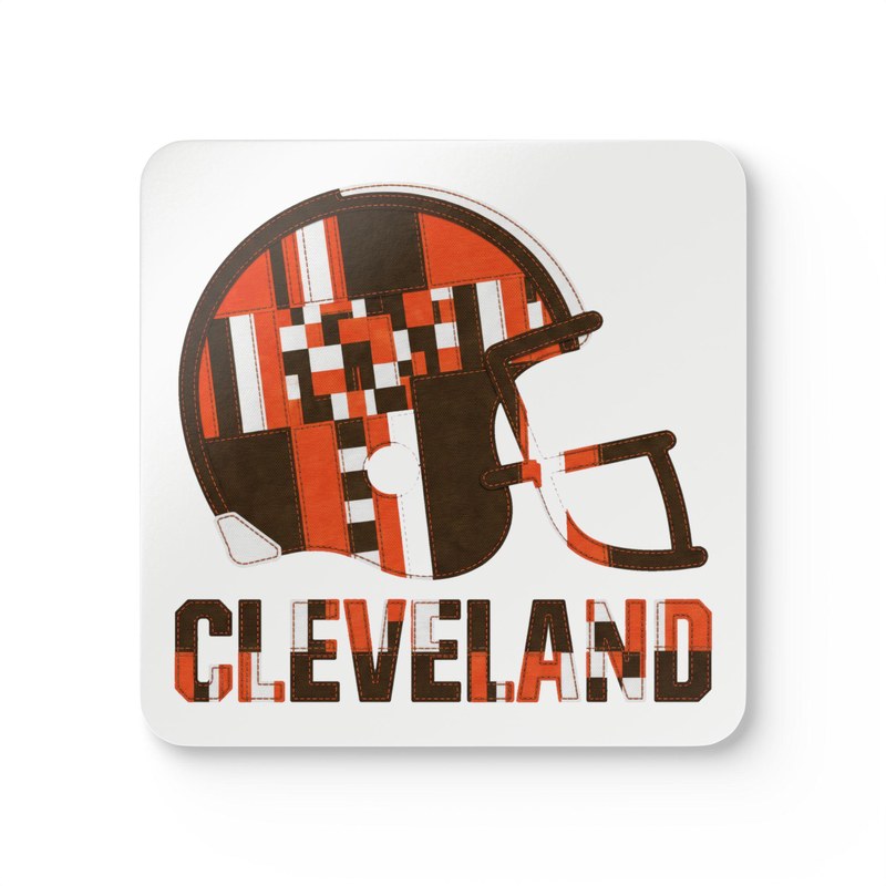 Cleveland Vintage Crest Patchwork Coaster