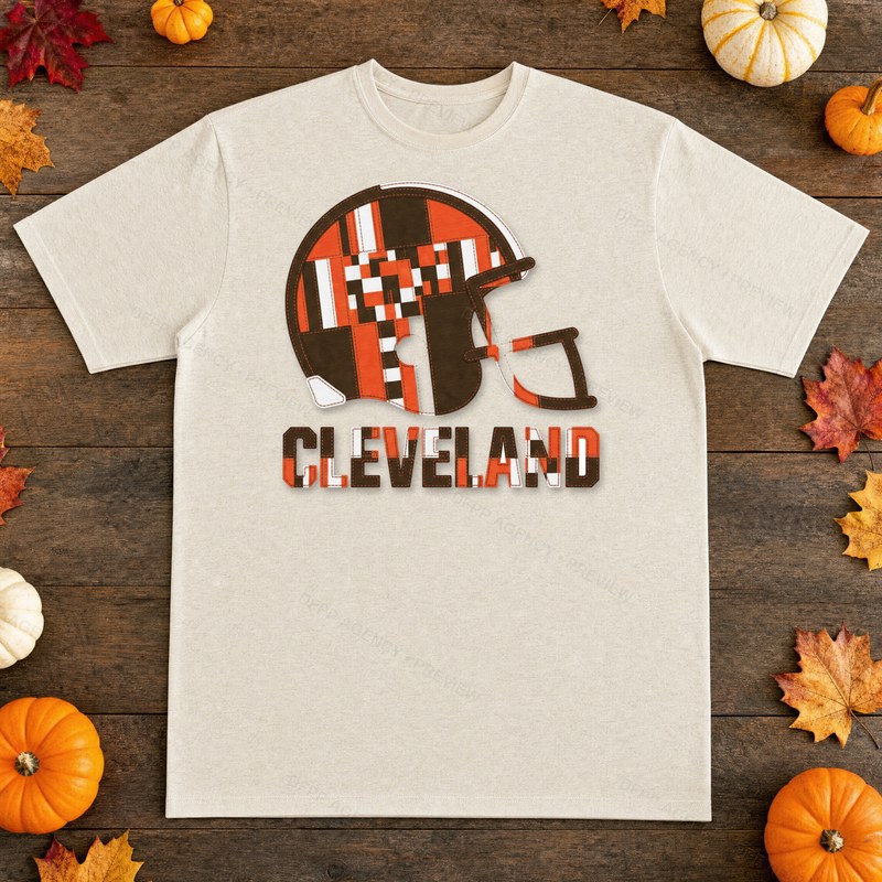Cleveland Vintage Crest Patchwork T-Shirt