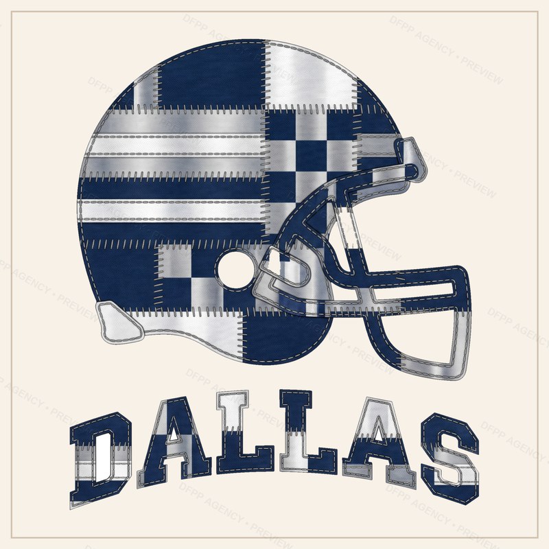 Dallas Vintage Crest Patchwork Digital Download