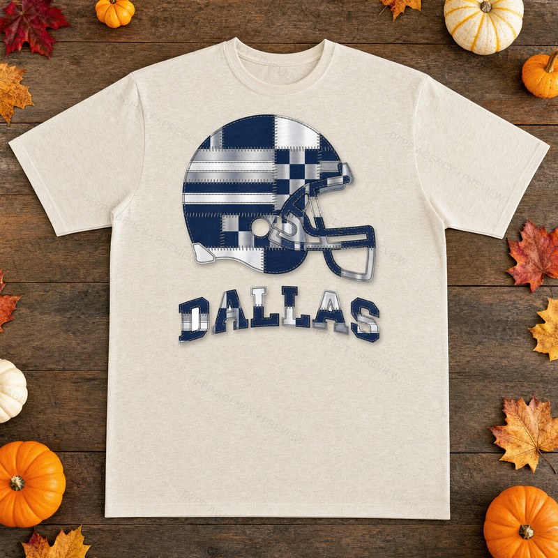 Dallas Vintage Crest Patchwork T-Shirt