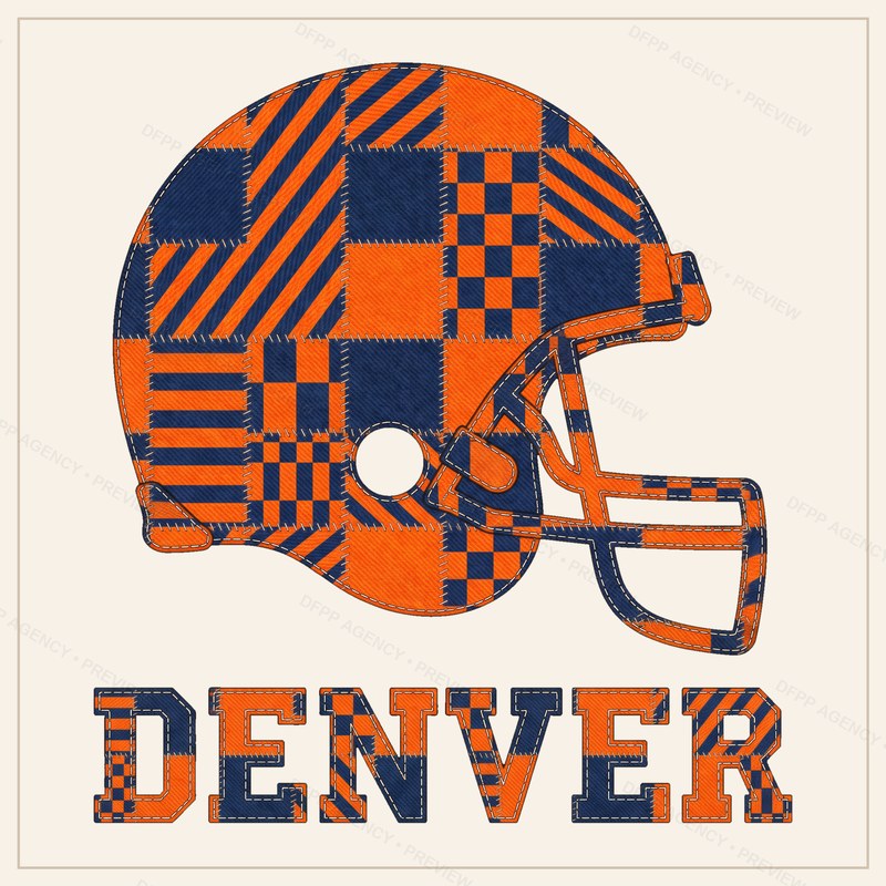Denver Vintage Crest Patchwork Digital Download