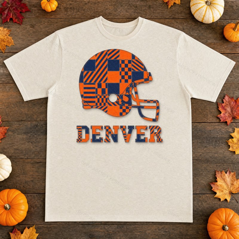 Denver Vintage Crest Patchwork T-Shirt