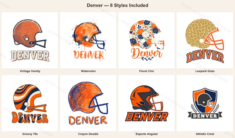 Denver Vintage Crest Sport-Style Digital Bundle