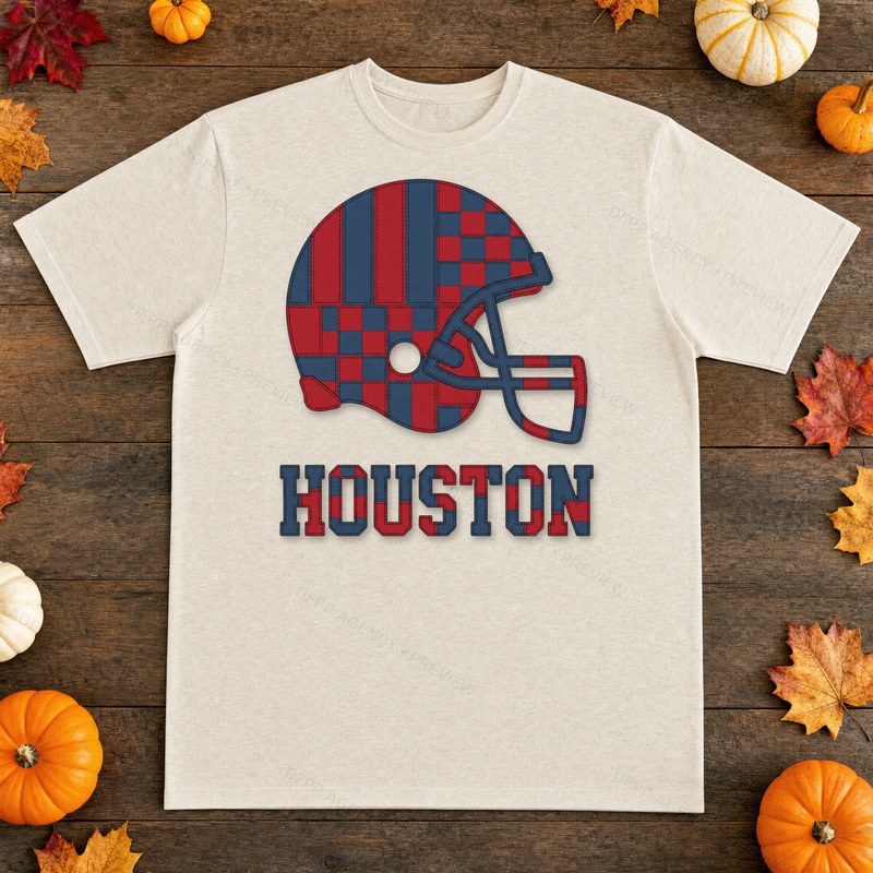 Houston Vintage Crest Patchwork T-Shirt