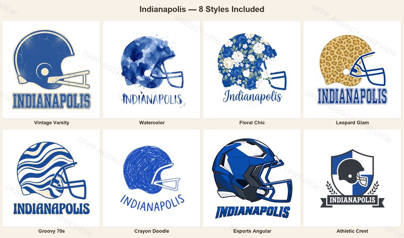 Indianapolis Vintage Crest Sport-Style Digital Bundle
