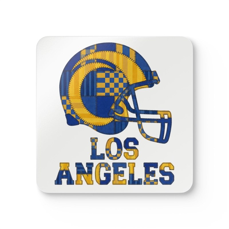LA Rams Vintage Crest Patchwork Coaster