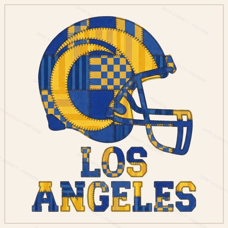 LA Rams Vintage Crest Patchwork Digital Download