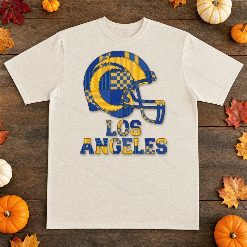 LA Rams Vintage Crest Patchwork T-Shirt