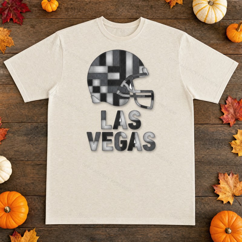 Las Vegas Vintage Crest Patchwork T-Shirt