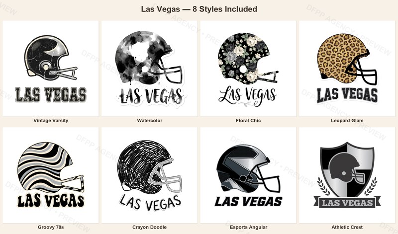 Las Vegas Vintage Crest Sport-Style Digital Bundle