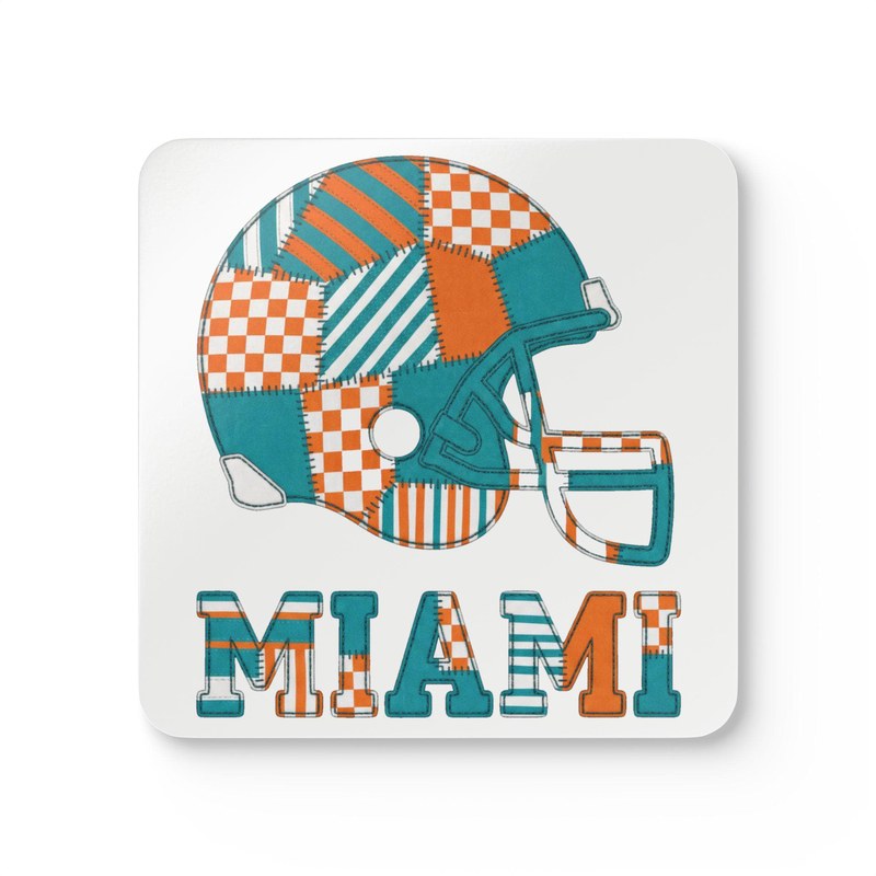 Miami Vintage Crest Patchwork Coaster