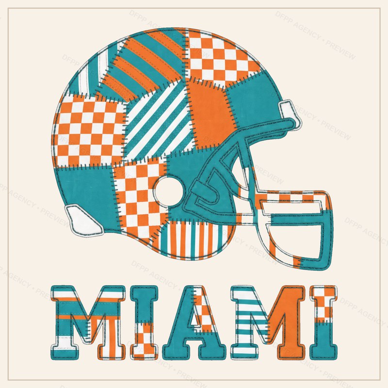 Miami Vintage Crest Patchwork Digital Download