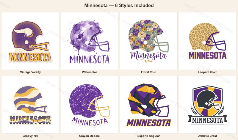 Minnesota Vintage Crest Sport-Style Digital Bundle