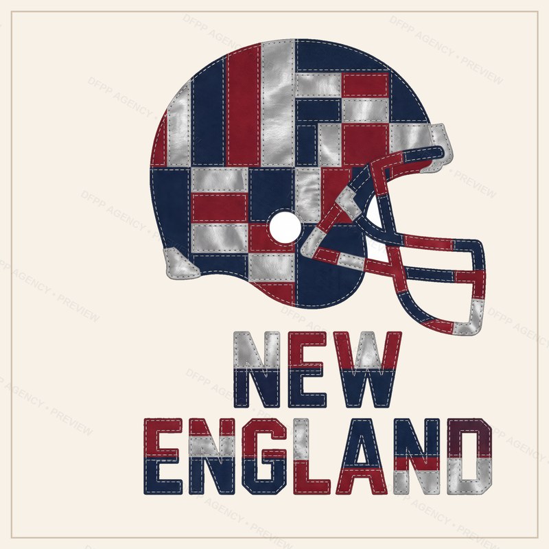 New England Vintage Crest Patchwork Digital Download