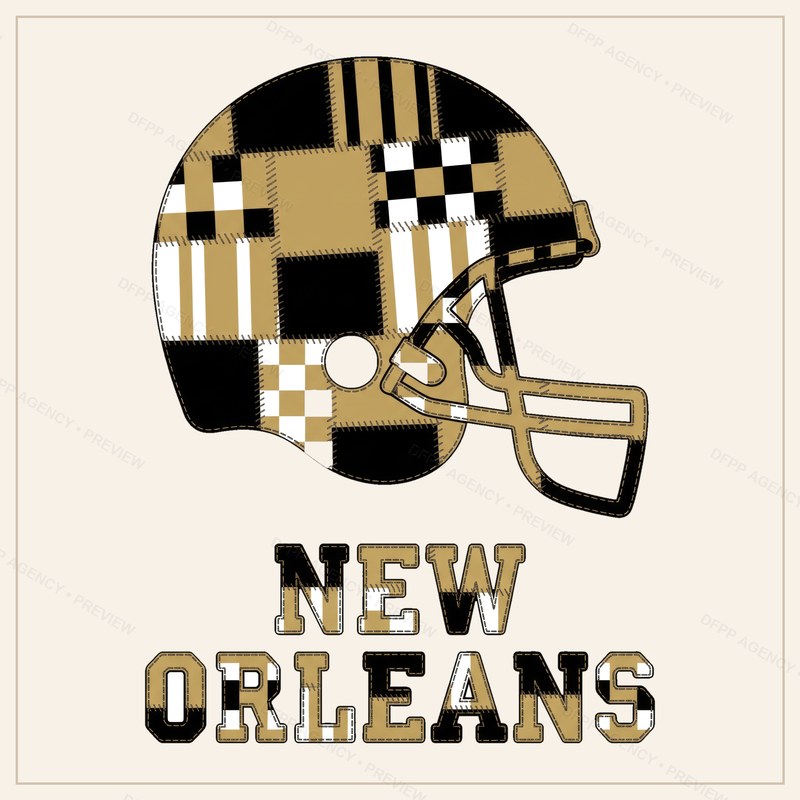 New Orleans Vintage Crest Patchwork Digital Download