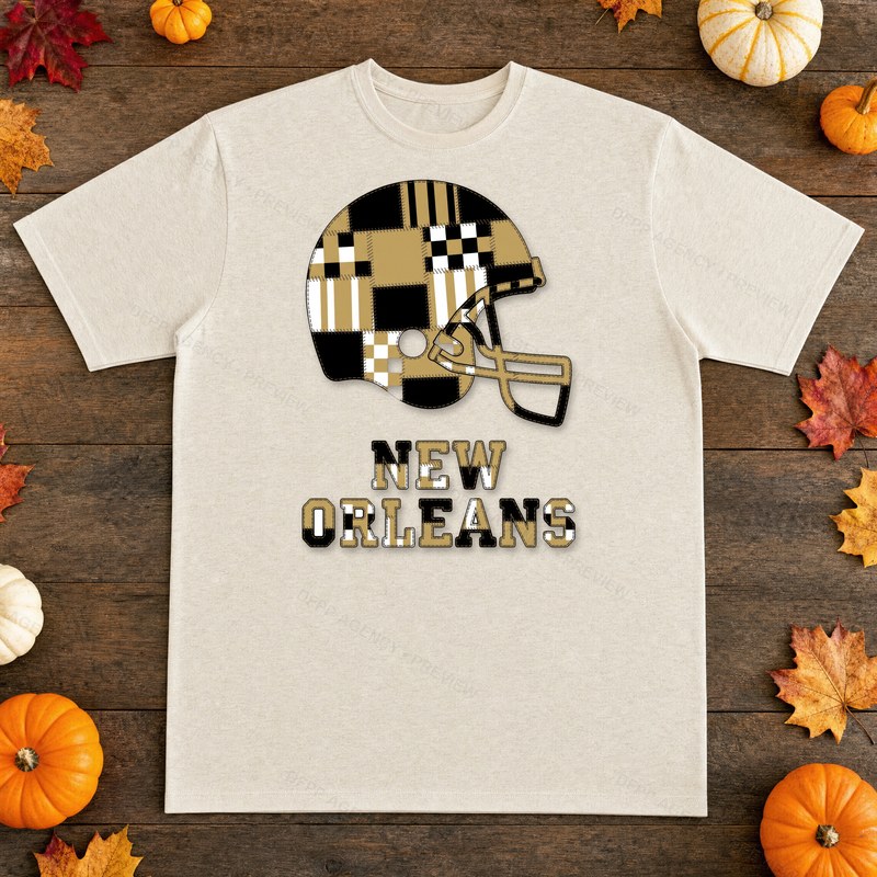 New Orleans Vintage Crest Patchwork T-Shirt