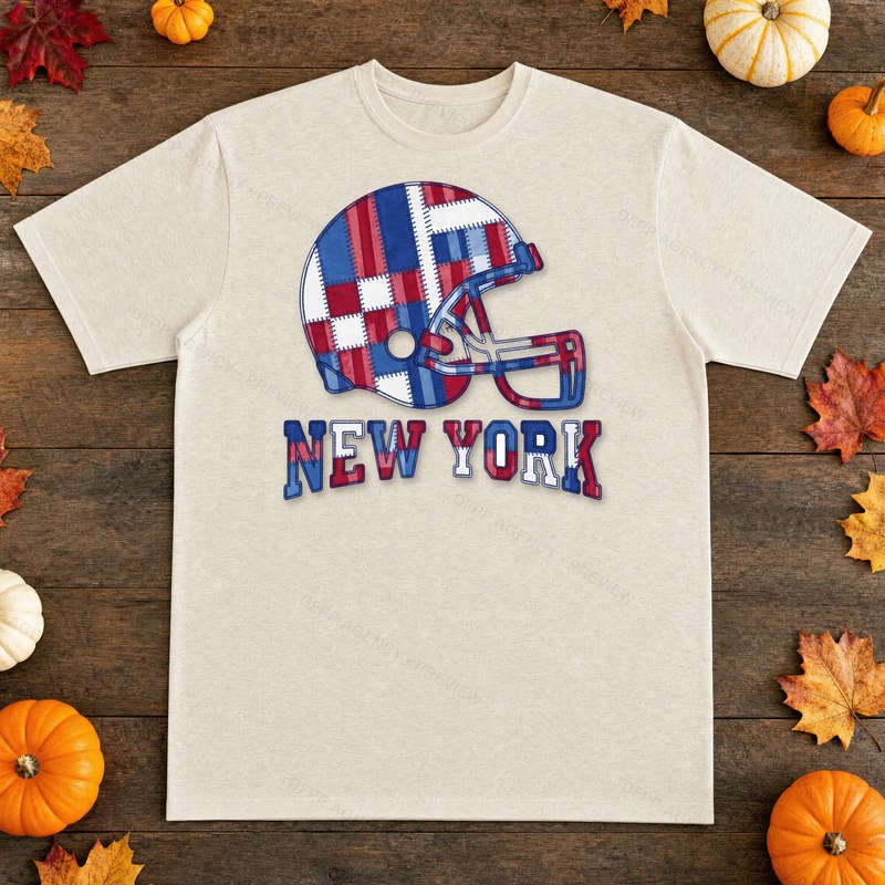 NY Giants Vintage Crest Patchwork T-Shirt