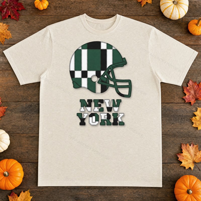 NY Jets Vintage Crest Patchwork T-Shirt