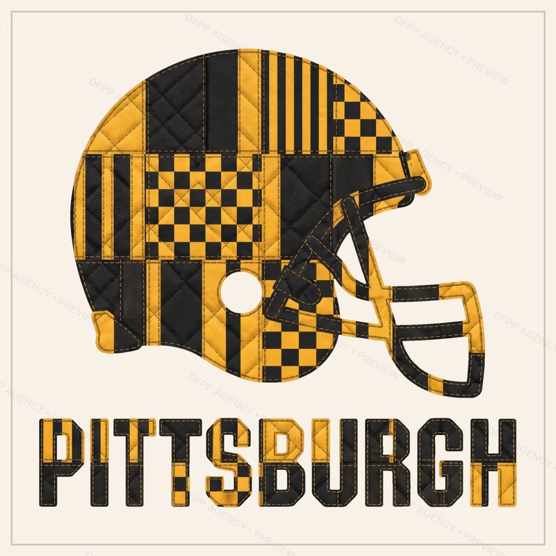Pittsburgh Vintage Crest Patchwork Digital Download