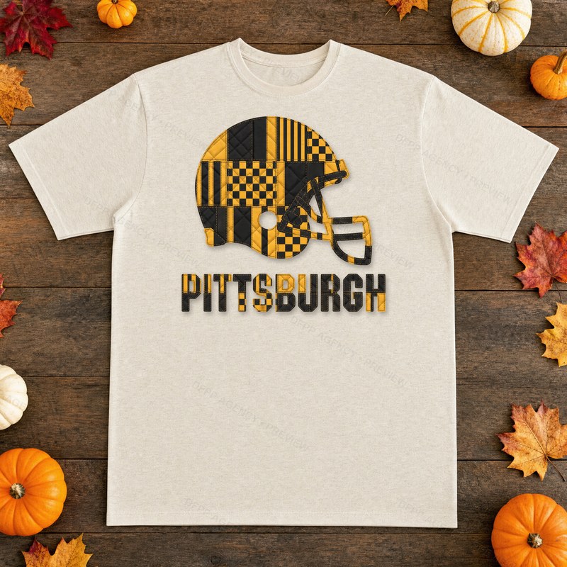 Pittsburgh Vintage Crest Patchwork T-Shirt