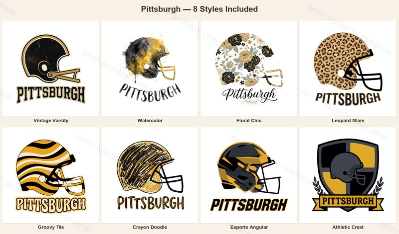 Pittsburgh Vintage Crest Sport-Style Digital Bundle