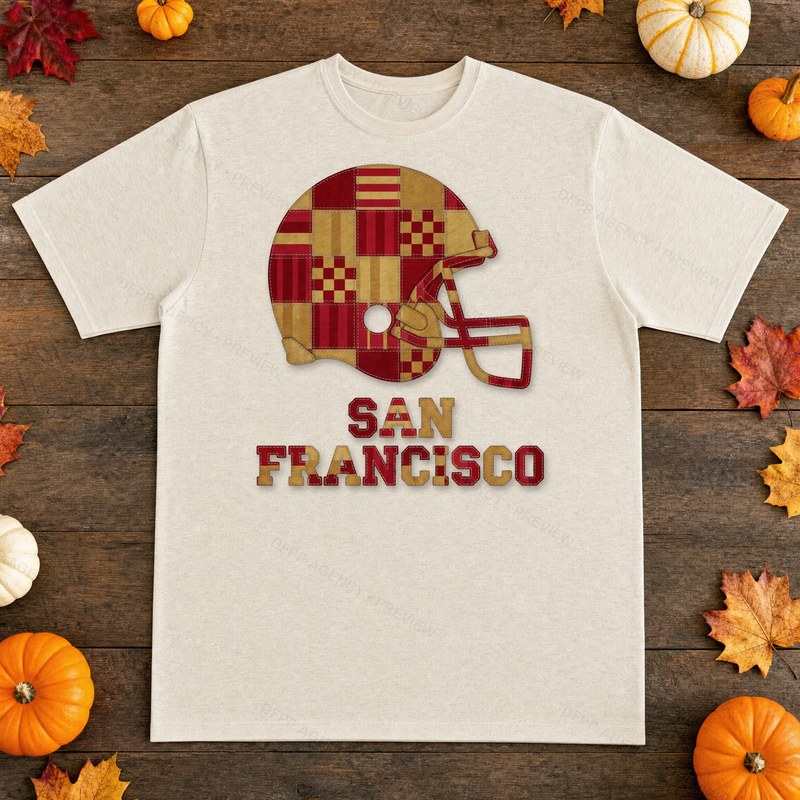 San Francisco Vintage Crest Patchwork T-Shirt