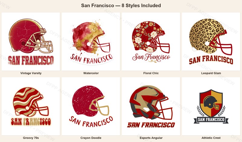 San Francisco Vintage Crest Sport-Style Digital Bundle
