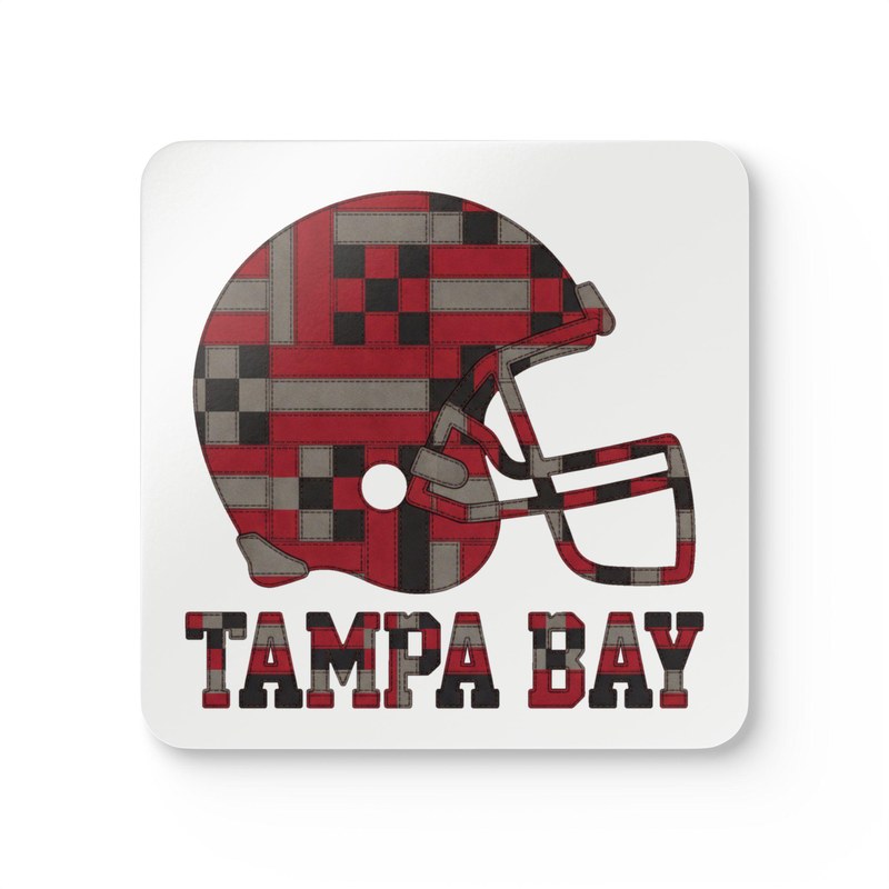 Tampa Bay Vintage Crest Patchwork Coaster