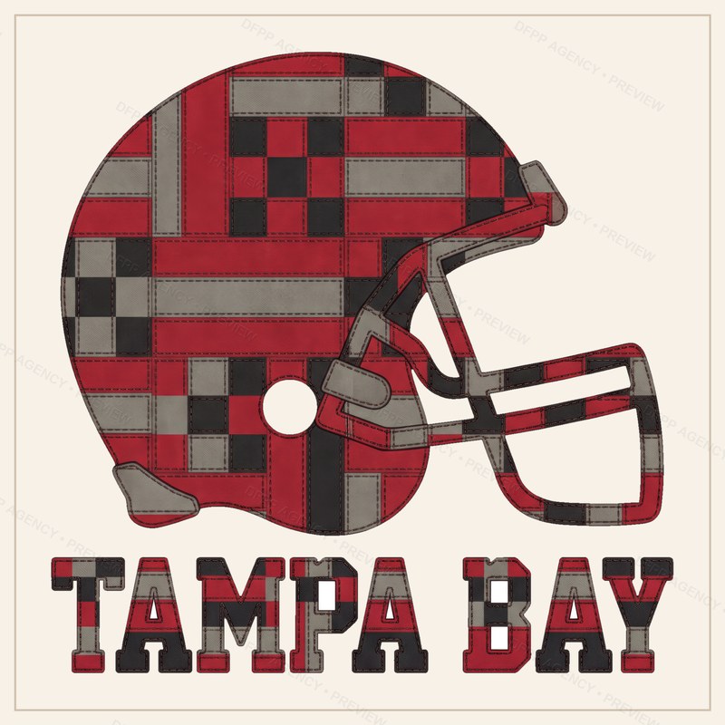 Tampa Bay Vintage Crest Patchwork Digital Download