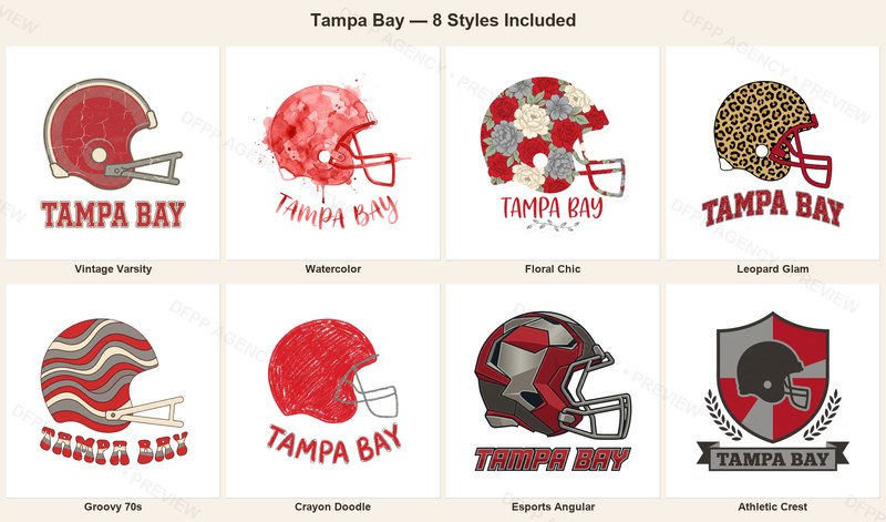 Tampa Bay Vintage Crest Sport-Style Digital Bundle