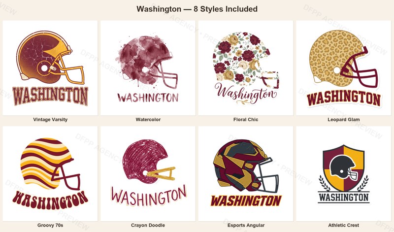 Washington Vintage Crest Sport-Style Digital Bundle