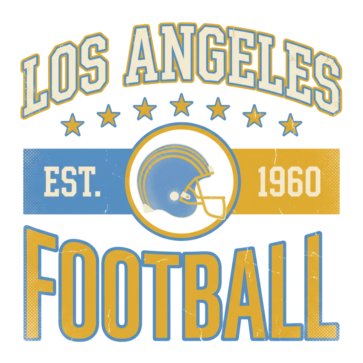 LA Chargers Vintage Crest design