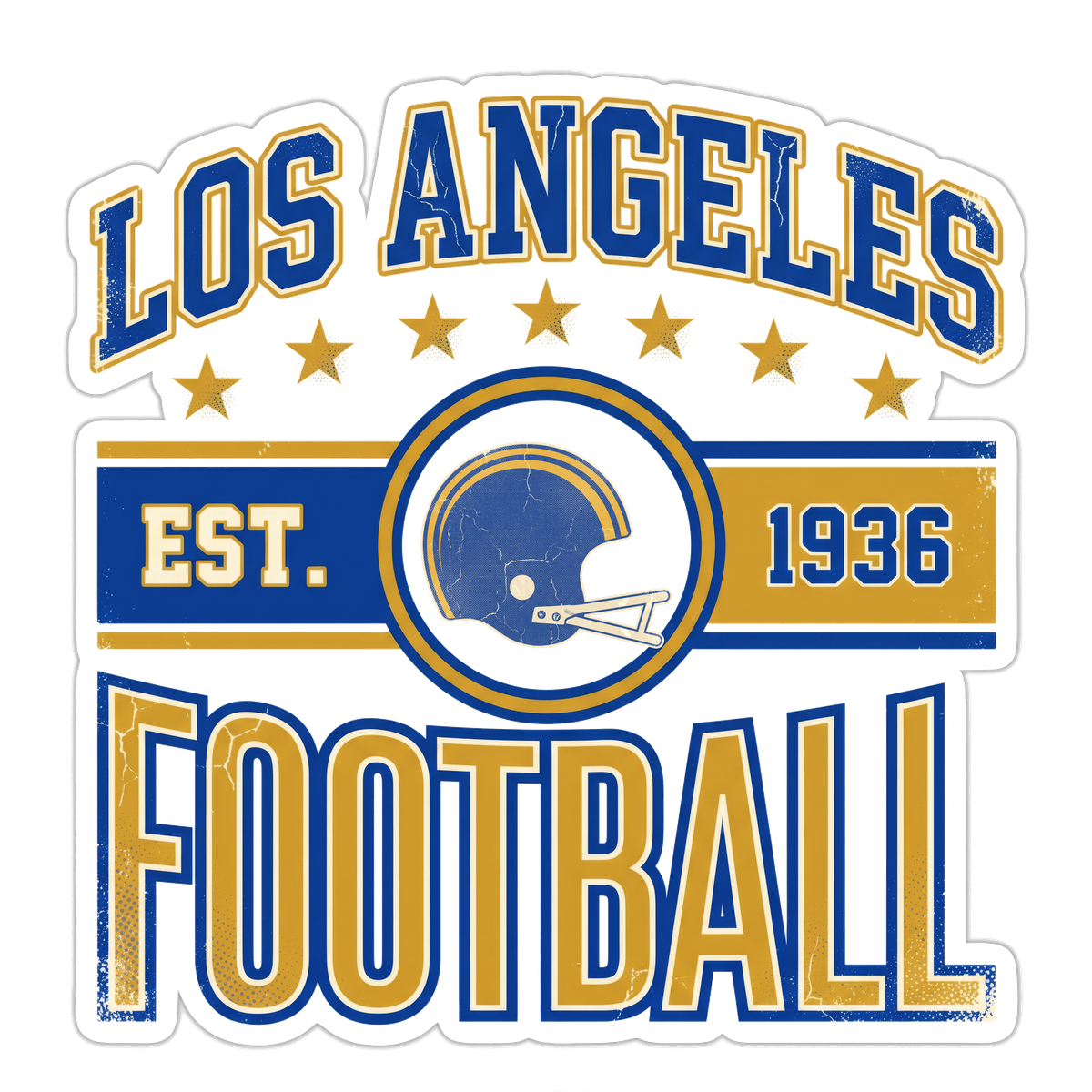 LA Rams Vintage Crest design