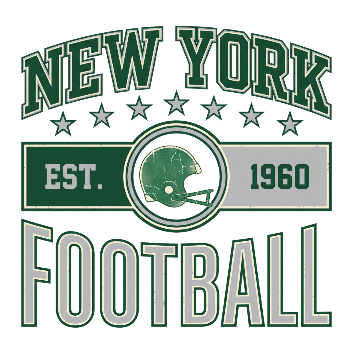 NY Jets Vintage Crest design