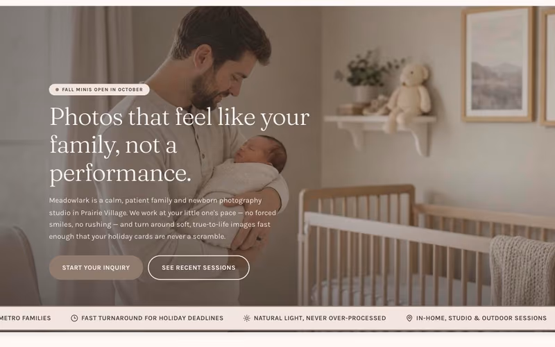 Meadowlark Family & Newborn Photography homepage
